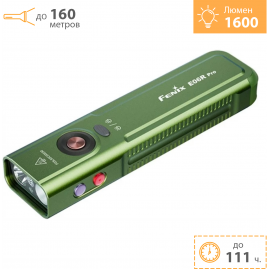Фонарь FENIX E06R Pro зеленый 1600 люмен